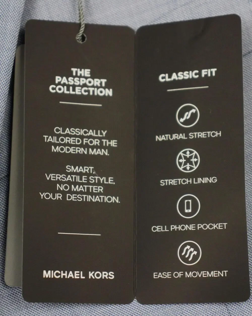 Michael Kors Kidwell Suit Jacket Mens 40 R Light Blue Wool Classic Fit Stretch
